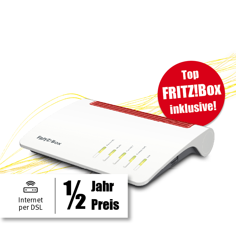 DSL-Internet, halber Preis - volle Power.